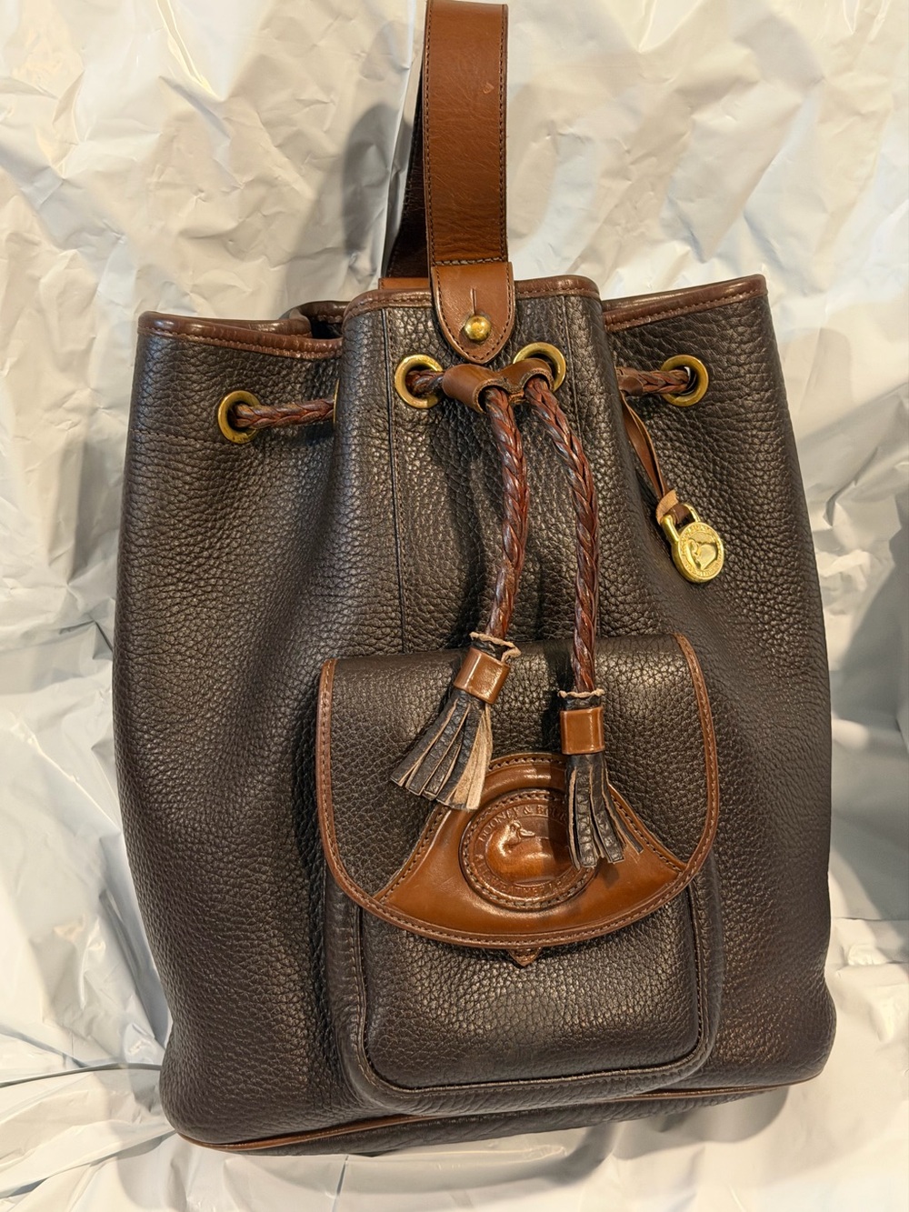 Vintage Dooney & Bourke RARE AWL USA Bucket Sling Bag